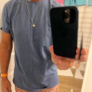 Mens Authentic Tiffany necklace, 25” long sterling silver with round pendant